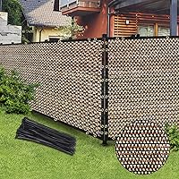 Brown 6FT X 50FT Outdoor Privacy Screen Fence & Mesh Shade Net Cover, Ideal for Garden and Backyard - Enhances Privacy for Fencing & Chain Link, Perfect for Patio Privacy Wall, Slats，Freestanding