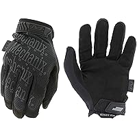 Mechanix Wear: The Original Covert Tactical Work Gloves with Secure Fit, Flexible Grip for Multi-Purpose Use, Durable Touchscreen Safety Gloves for Men (Black, Large)