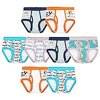 Bluey Boys' Amazon Exclusive Multipacks of 100% Combed Cotton Underwear Briefs, Sizes 2/3t, 4t, 4, 6, and 8