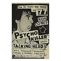Band Poster Talking Heads Poster Psycho Killer Music Canvas Wall Art for Bedroom Office Room Decor Gift 12