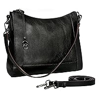 Iswee Genuine Leather Crossbody Bags for Women Satchel Purse Hobo Bucket Bags