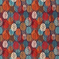 Mook Fabrics Cotton Fall Layered Leaves, Multi 15 Yard Bolt