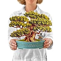 Freshcut Paper Pop Up Cards, Wisdom Bonsai, 12 inch Life Sized Forever Flower Bouquet 3D Popup Greeting Cards with Note Card and Envelope - Paper House Plants