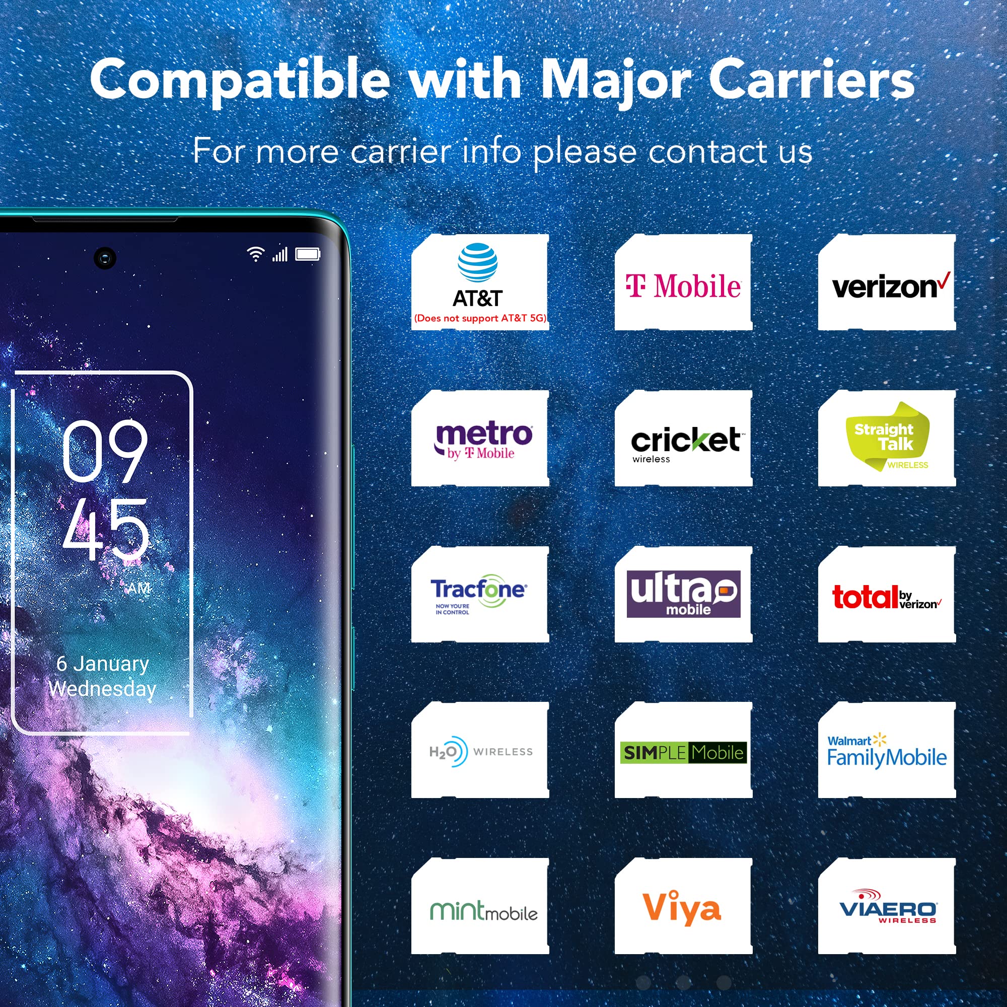 TCL 20 Pro 5G Unlocked Smartphone with 6.67 inch AMOLED FHD+ Display, 48MP OIS Quad Camera, 6GB+256GB, 4500mAh Battery, US 5G Verizon Cellphone, Marine Blue, Does not Support AT&T 5G