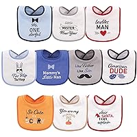 Unisex Baby Cotton Terry Drooler Bibs With Fiber Filling