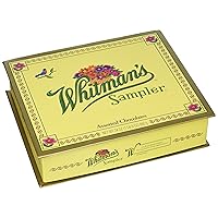 Whitman's Sampler Assorted Chocolate 24 Ounce Box Whitman's Sampler Assortment Box; An Assortment of Nutty, Chewy, Creamy, Crispy Milk Chocolate Covered Candies and Dark Chocolate Covered Candies