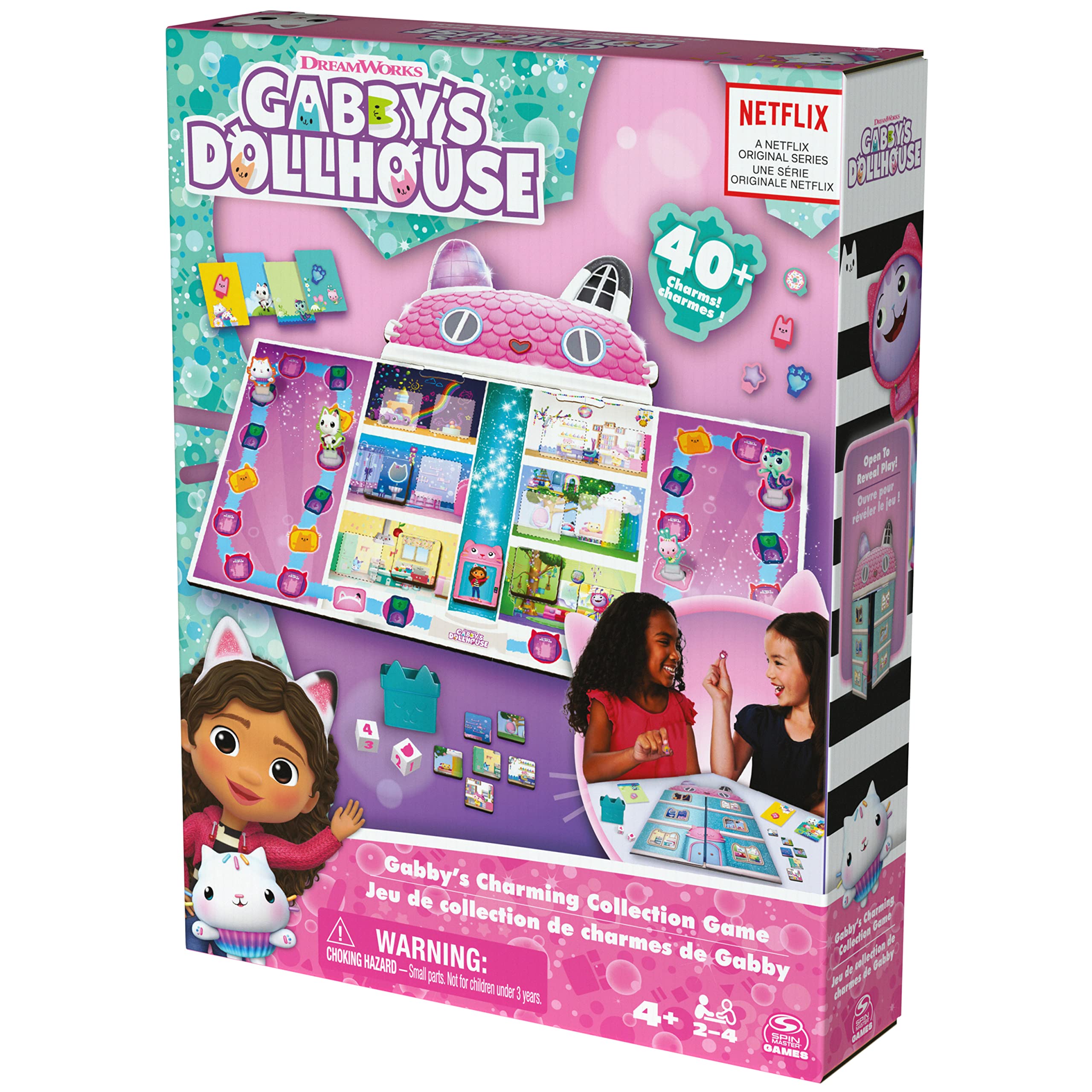 Gabby’s Dollhouse, Charming Collection Game Board Game for Kids Based on The Netflix Original Series Gabby’s Dollhouse Toys, for Kids Ages 4 and up