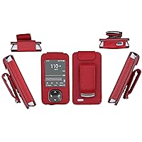 Premium Holster (with Belt Clip/Lanyard) for Dexcom G7 (Red)