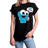 Funny Nerd Gifts for Women - Oversized Monster Tshirt Black - Cookie