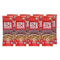 Lotus Foods Organic Buckwheat & Brown Soba Rice Noodles, 8 Ounce (Pack of 8)