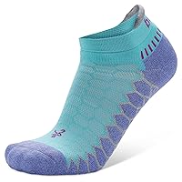 Womens Silver Noshow Compression-Fit Running Socks For Men And Women