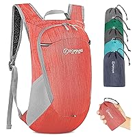 ZOMAKE Ultra Lightweight Packable Backpack 18L - Small Foldable Hiking Backpacks Water Resistant Folding Daypack for Travel(Red)
