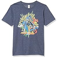 DC Comics Justice League Core Burst Boy's Heather Crew Tee