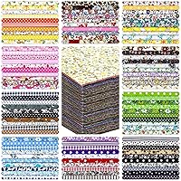 56 Pieces 9.8x 9.8 (25cm x 25cm) Squares Cotton 100% Floral Printed  Sewing Supplies Fabric for Quilting Patchwork, DIY Craft, Scrapbooking Cloth