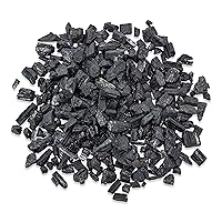 1/2 Lb Black Tourmaline Crystals - Raw & Rough Natural Stones - Small Pieces - Good Vibes Healing & Purifying Energy for Advanced Calming Meditation - for Stone & Crystal Tumbling & Polishing