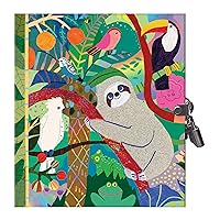 eeBoo: Secret Sloth Hardcover Journal with lock and key, Perfect Way to Practice Gratitude and Mindfulness, Foil Cover and Spine, Perfect for Ages 5 and up