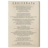 The Oliver Gal Artist Co. Typography Wall Art Canvas Prints Inspirational Quotes and Sayings Desiderata Parchment Home Décor, 24