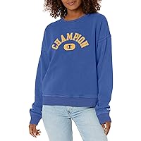 Champion Crush-Dye, Crewneck Hooded Sweatshirts, Best Comfortable Hoodies for Women, Solar Wash Deep Dazzling Blue-586OQA, Medium