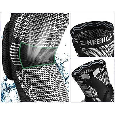 NEENCA 2 Pack Knee Braces for Knee Pain, Compression Knee Sleeves with  Patella Gel Pad & Side Stabilizers, Knee Support for Meniscus Tear,  Arthritis