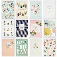 Hallmark Elegant All-Occasion Card Assortment (12 Cards with Envelopes, Refill Pack Card Organizer Box) Birthday, Thank You, Sympathy