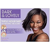 Dark and Lovely Triple Nourished Silkening No-Lye Relaxer with Shea Butter, Super