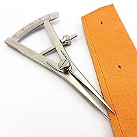 Leather Craft Adjustable Pitch Gauge Spacing Compass Divider Edger Creaser Tool Rotating Lockable