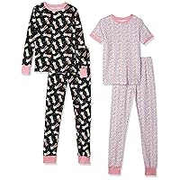 Amazon Essentials Unisex Babies, Toddlers and Kids' Snug-Fit Cotton Pajama Sleepwear Sets-Discontinued Colors