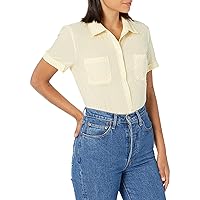 Tommy Hilfiger Women's Short Sleeve Shirt, Snapdragon Derby Stripe, Small