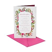 American Greetings Birthday Card for Granddaughter (Floral Border)