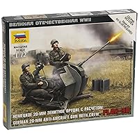 Models 1/72 German 2cm Flak 38 With Crew New Tooling Snap Kit