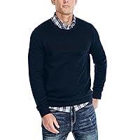 Nautica Men's Sustainably Crafted Textured Crewneck Sweater