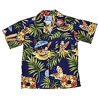 RJC Made in USA Boy's Christmas in Hawaii Aloha Shirt