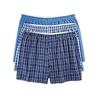 Harbor Bay by DXL Men's Big and Tall 3-pk Plaid Woven Boxers | Machine Washable, Elasticized Waistband with Tearaway Tag