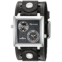 Nemesis Men's VSTH221KK Dual Time Analog Display Black Watch