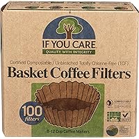 If You Care Unbleached Coffee Filters Basket, 8 inch, 100 ct