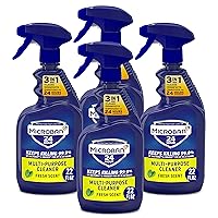 Microban Disinfectant Spray, 24 Hour Sanitizing and Antibacterial Spray, All Purpose Cleaner, Fresh Scent, 22 Fl Oz (Pack of 4)