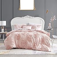 Betsey Johnson - King Duvet Cover Set, Reversible Cotton Bedding with Matching Shams & Bonus Throw Pillow, Ideal for All Seasons (Rambling Roses Pink, King)