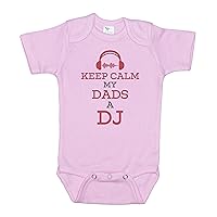 DJ Onesie/Keep Calm My Dad's A DJ/Disc Jockey Bodysuit/Sublimated Design/Unisex Romper