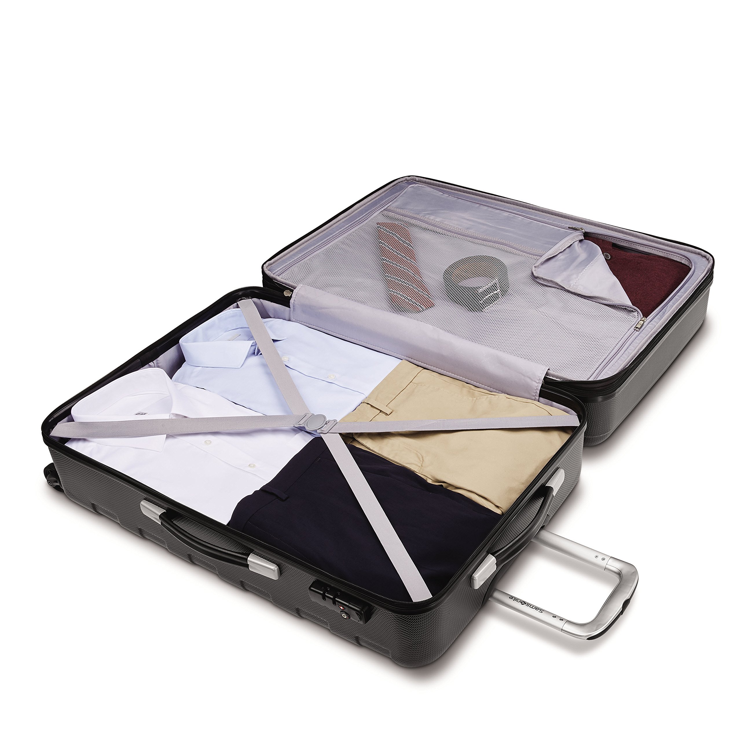 Samsonite Tread Lite Hardside Luggage, Black, 2-Piece Set (20/28)