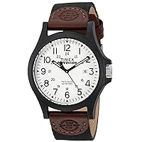 Timex Men's TW4B08100 Expedition Acadia Black Leather/Nylon Strap Watch