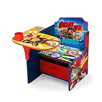 Delta Children Chair Desk with Storage Bin - Ideal for Arts & Crafts, Snack Time, Homeschooling, Homework, Reading & More, Nick Jr. PAW Patrol, with Cup Holders|Arm Rest, Engineered Wood