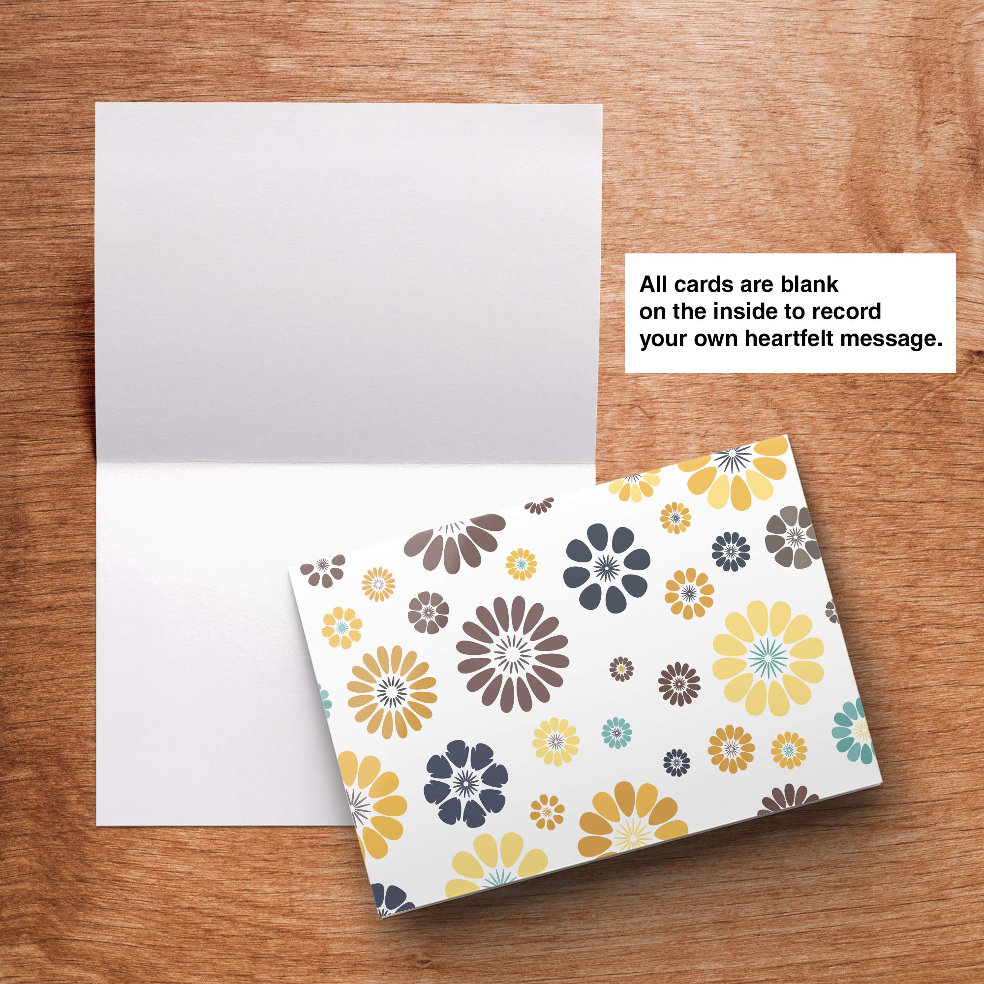 Dessie 100 Unique Blank Cards With Envelopes All Occasion - 4x6 Inch Blank Greeting Cards w/Colored Envelopes & Gold Seals. No Repetition. Note Cards with Envelopes Set