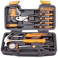 ABN 25-Piece Tri-Fold Mini Tool Set for Dorm, Travel, Office, Home Tool Kit with Case - Basic Tool Set for Home Repairs