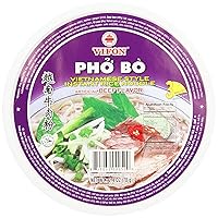 Vifon Pho Vietnamese Beef Rice Noodles Oriental Style Phở Bò Bowl, 2.4 Ounce (Pack of 12)