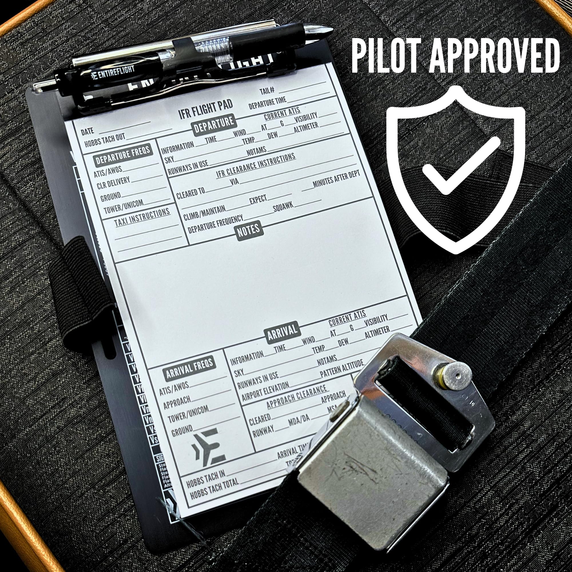 EntireFlight - Pilot Kneeboard, VFR Flight Pad 3 Pack, IFR Flight Pad 3 Pack Aviation Gear, Premium Aviation Bag and Kneeboard Accessories for PilotsBundle,