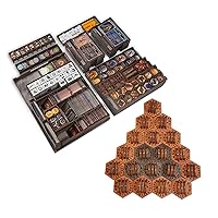 Smonex Wooden Organizer and Four Player Boards Compatible with Gloomhaven Board Game with Wooden Monster Stands, Count Monsters Live, 24 pcs