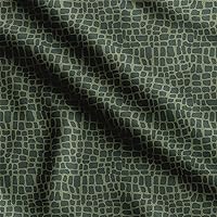 Soimoi Abstract Printed, Cotton Satin Spandex, Sewing Fabric by The Yard 54 Inch Wide, Decorative Fabric for Dresses and Home Accents, Dark Green