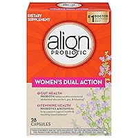 Align Probiotic, Women's Dual Action, Probiotics for Women, Multi-Strain Probiotic with Chaste Tree, Supports Feminine Health, Soothes Occasional Abdominal Discomfort, Gas, Bloating, 28 Capsules