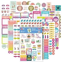 Avery Fitness Planner Stickers Pack, 30 Sheets of Health and Fitness Stickers, Set of 1,362 Stickers for Your Planner, Journal or Calendar (6787)