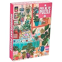 Talking Tables 1000 Piece Houseplant Jigsaw Puzzle - with Matching Plant Poster & Trivia Sheet Colorful Illustrated Design, Birthday Present, Gifts for Women, Wall Art